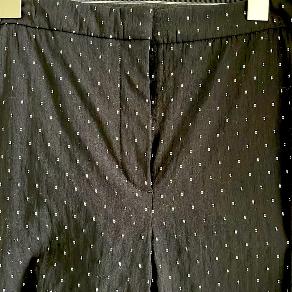 NWOT black Zara pants with white dots size XL